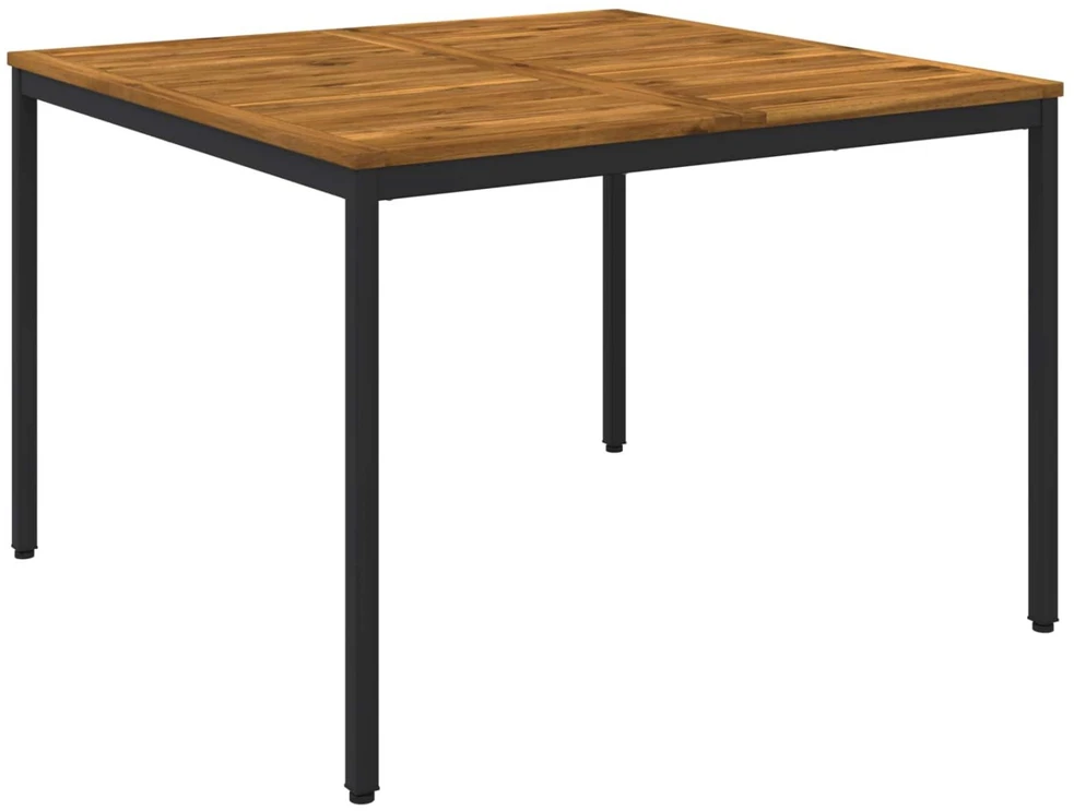 Sodo vakarienės stalas Natūrali ir juoda 110 x 108,5 x 75 cm