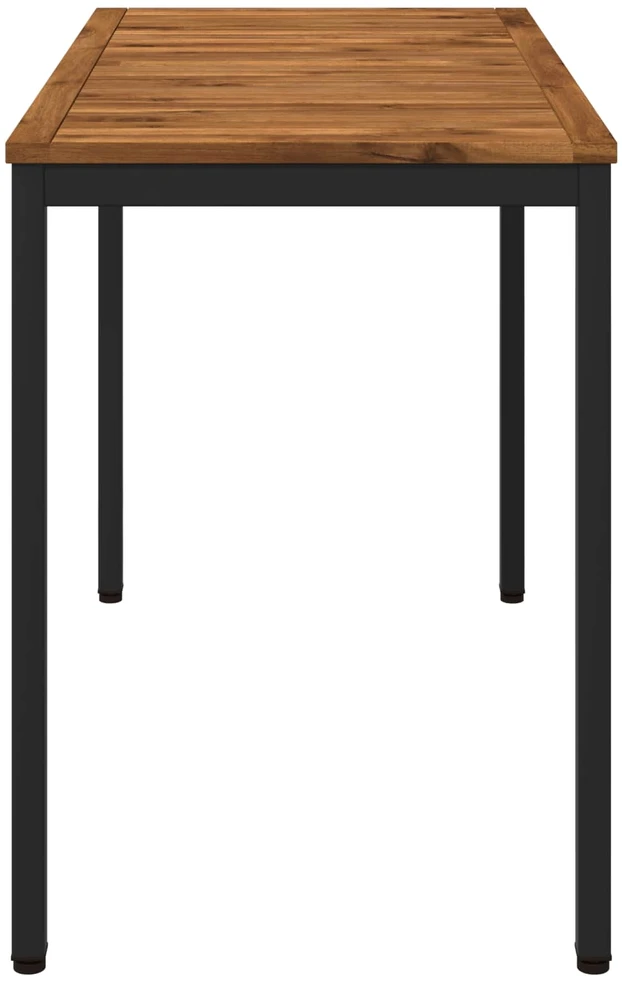 Sodo vakarienės stalas Natūrali ir juoda 108,5 x 55 x 75 cm