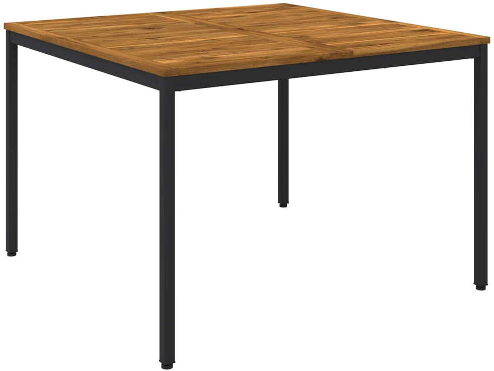 Sodo vakarienės stalas Natūrali ir juoda 110 x 108,5 x 75 cm