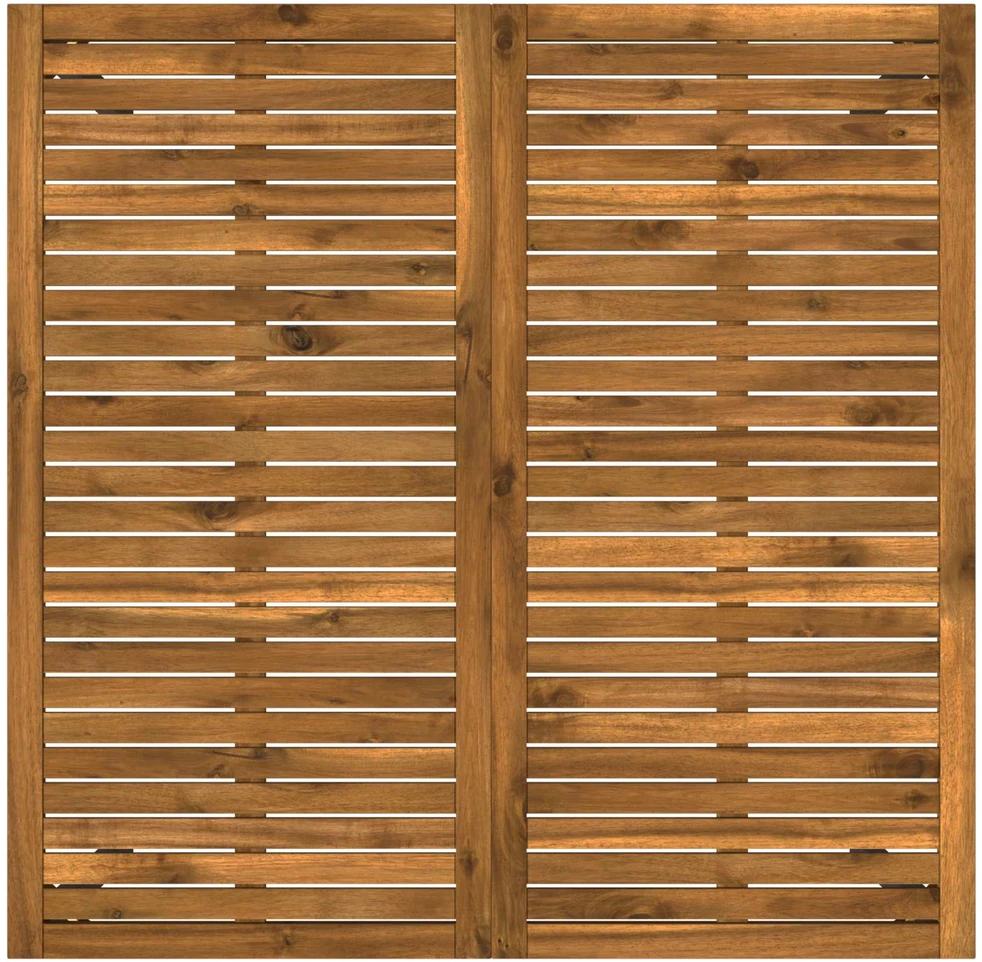 Sodo vakarienės stalas Natūrali ir juoda 110 x 108,5 x 75 cm