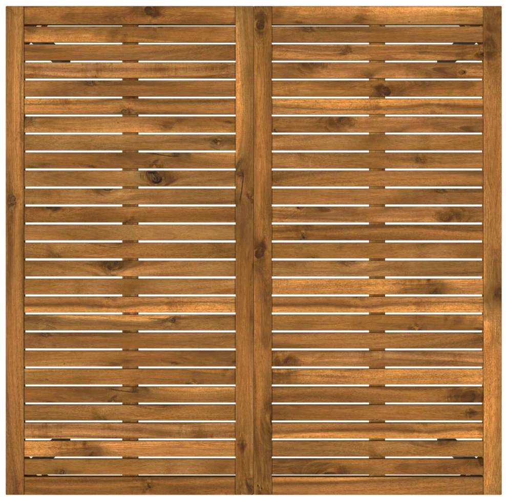 Sodo vakarienės stalas Natūrali ir juoda 110 x 108,5 x 75 cm