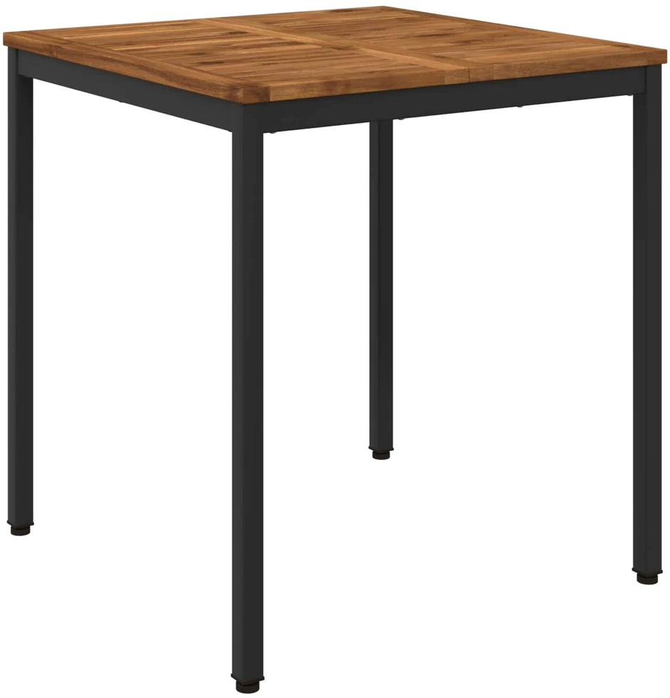Sodo vakarienės stalas Natūrali ir juoda 70 x 68,5 x 75 cm