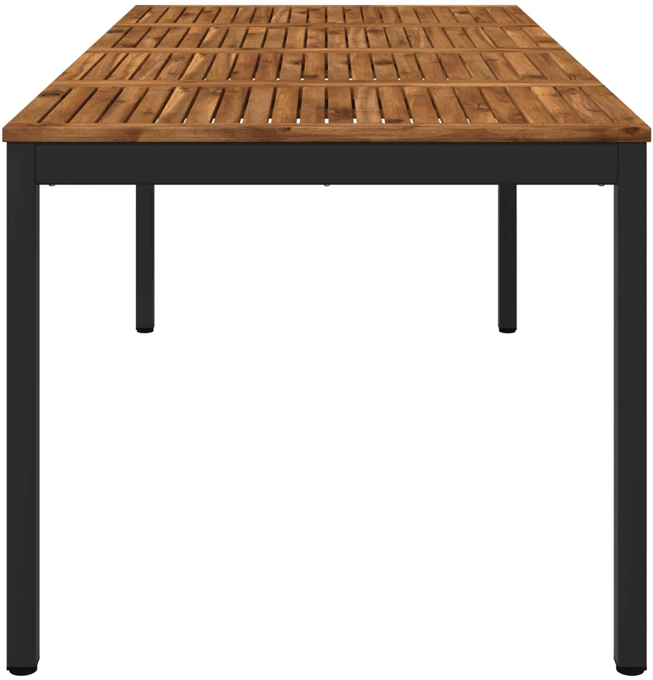 Sodo vakarienės stalas Natūrali ir juoda 180 x 88,5 x 75 cm