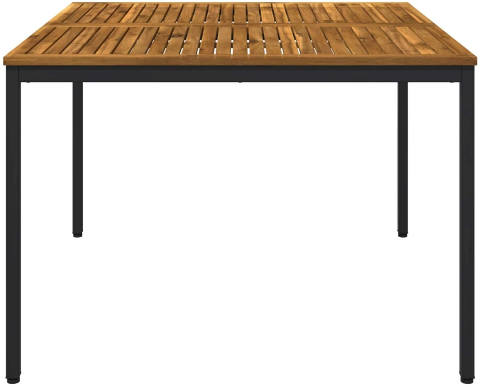 Sodo vakarienės stalas Natūrali ir juoda 110 x 108,5 x 75 cm