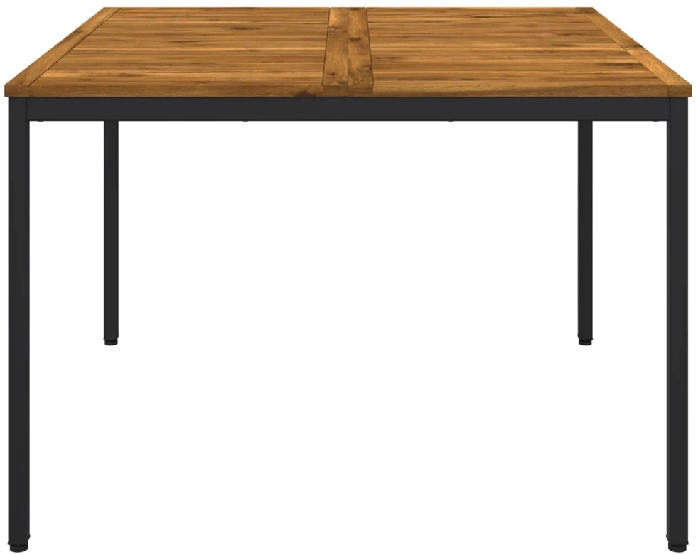 Sodo vakarienės stalas Natūrali ir juoda 110 x 108,5 x 75 cm