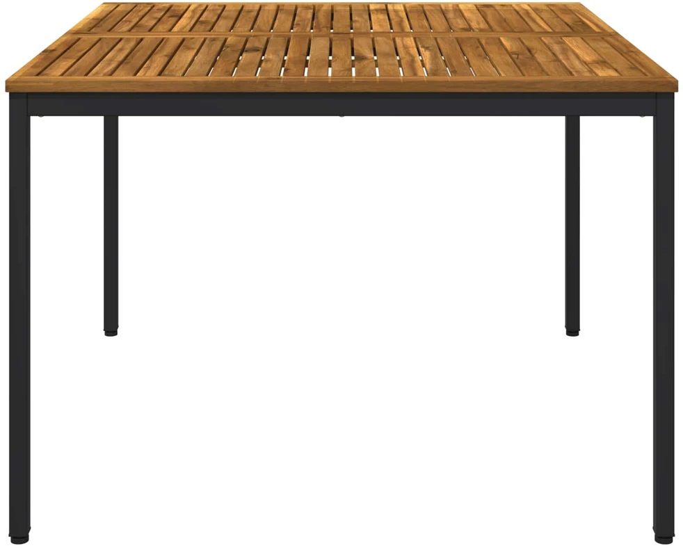 Sodo vakarienės stalas Natūrali ir juoda 110 x 108,5 x 75 cm