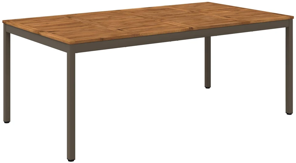 Sodo vakarienės stalas Natūralus ir kava 196 x 100,5 x 75 cm