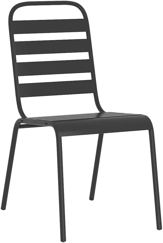 Lauko baldų komplektas Sodo valgomojo baldų komplektas, 11 dalių, antracito, plienas