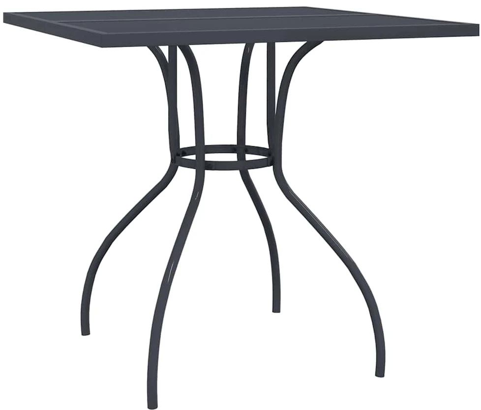 Lauko baldų komplektas Sodo valgomojo baldų komplektas, 3 dalių, antracito, metalas