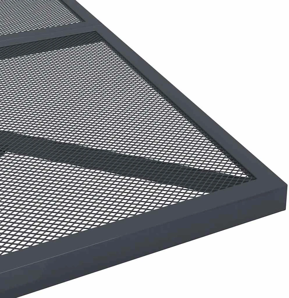 Lauko baldų komplektas Sodo valgomojo baldų komplektas, 3 dalių, antracito, metalas