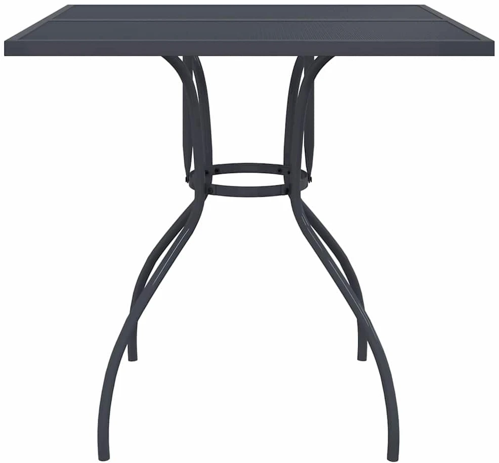 Lauko baldų komplektas Sodo valgomojo baldų komplektas, 3 dalių, antracito, metalas