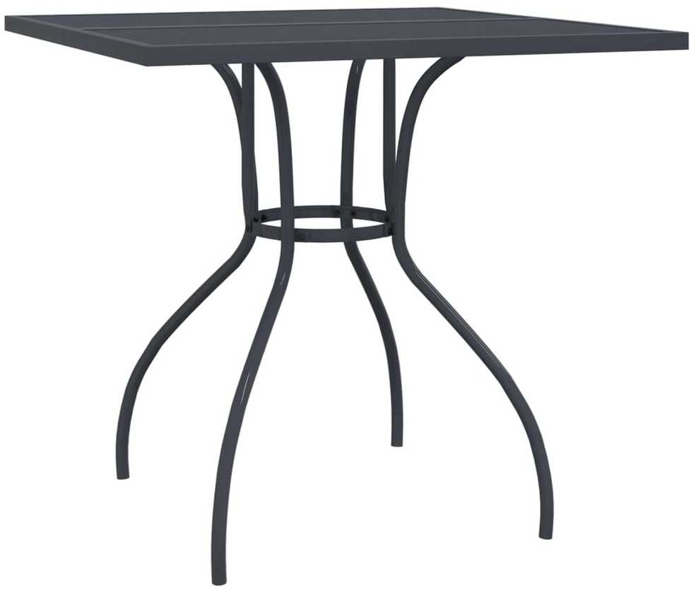 Lauko baldų komplektas Sodo valgomojo baldų komplektas, 5 dalių, antracito, metalas