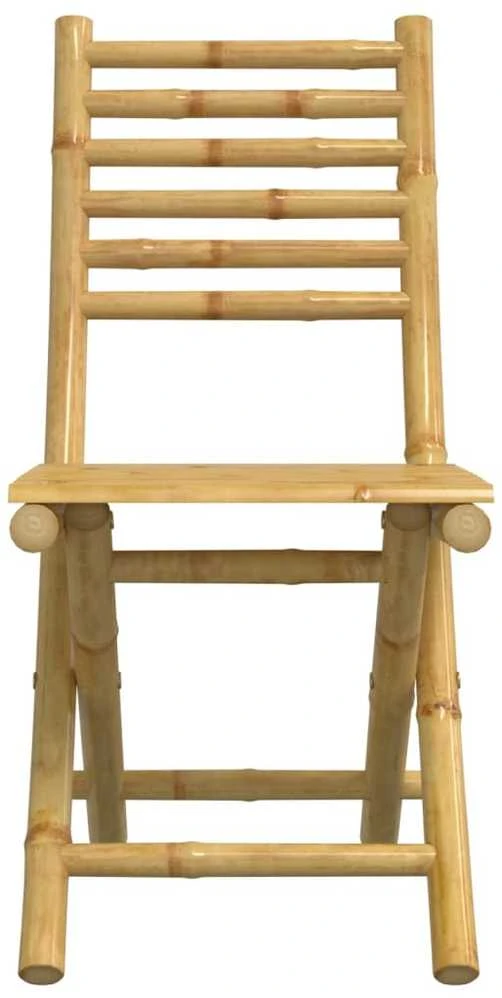 Lauko baldų komplektas Sodo valgomojo baldų komplektas, 5 dalių, bambukas