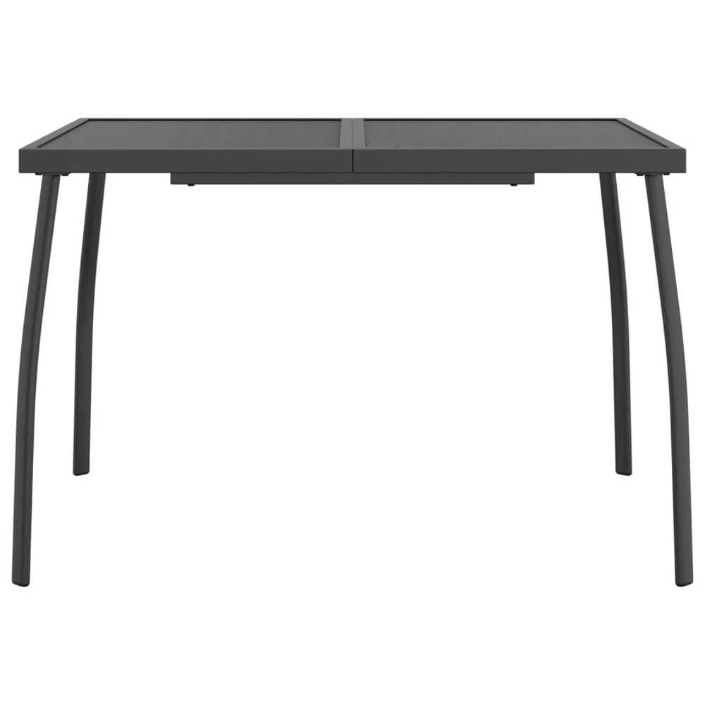 Lauko baldų komplektas Sodo valgomojo baldų komplektas, 5 dalių, antracito, metalas