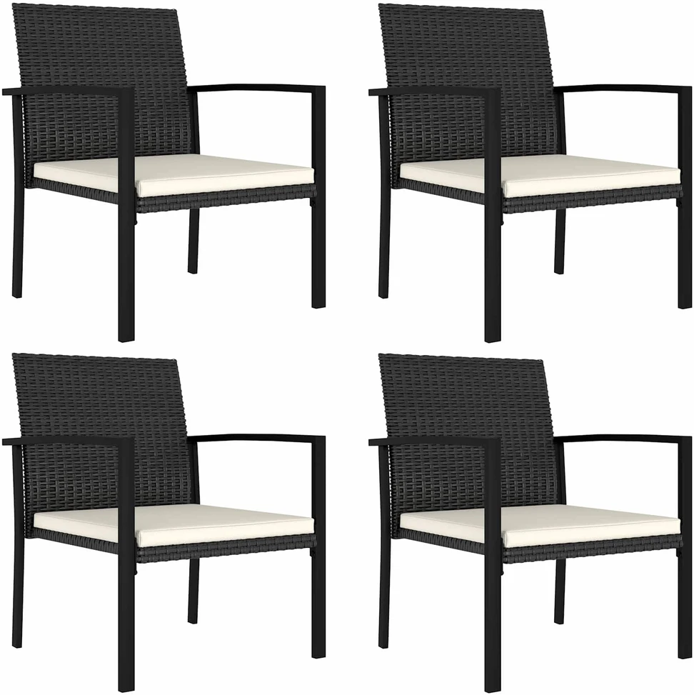 Sodo valgomojo komplektas 5 pcs Juoda poliratanas