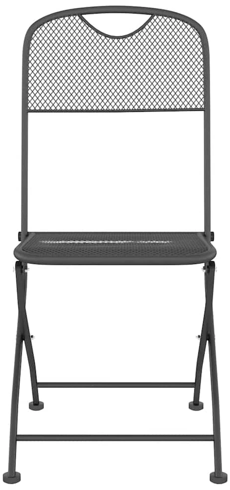 Lauko baldų komplektas Sodo valgomojo baldų komplektas, 5 dalių, antracito, metalas