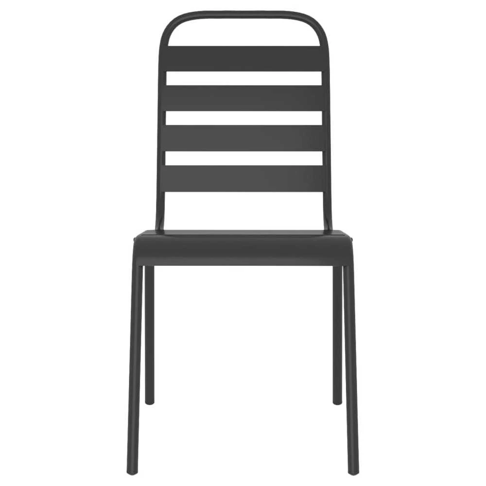 Lauko baldų komplektas Sodo valgomojo baldų komplektas, 5 dalių, antracito, plienas