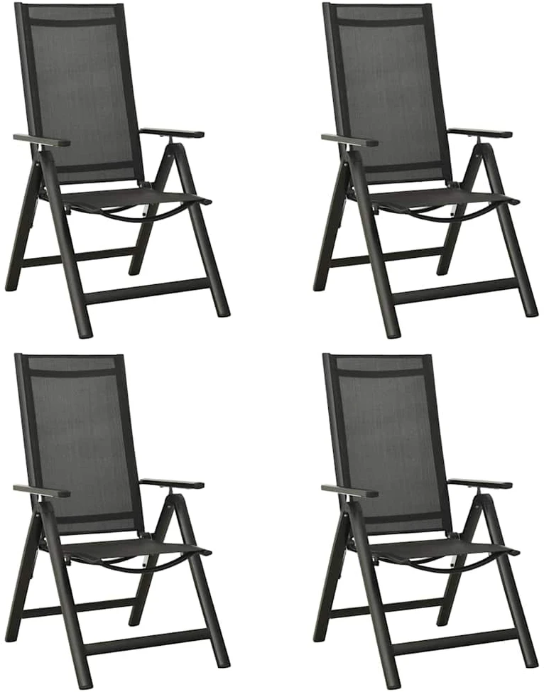 Lauko baldų komplektas Sodo valgomojo baldų komplektas, 5 dalių, antracito, aliuminis