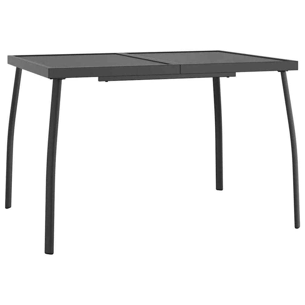 Lauko baldų komplektas Sodo valgomojo baldų komplektas, 5 dalių, antracito, metalas