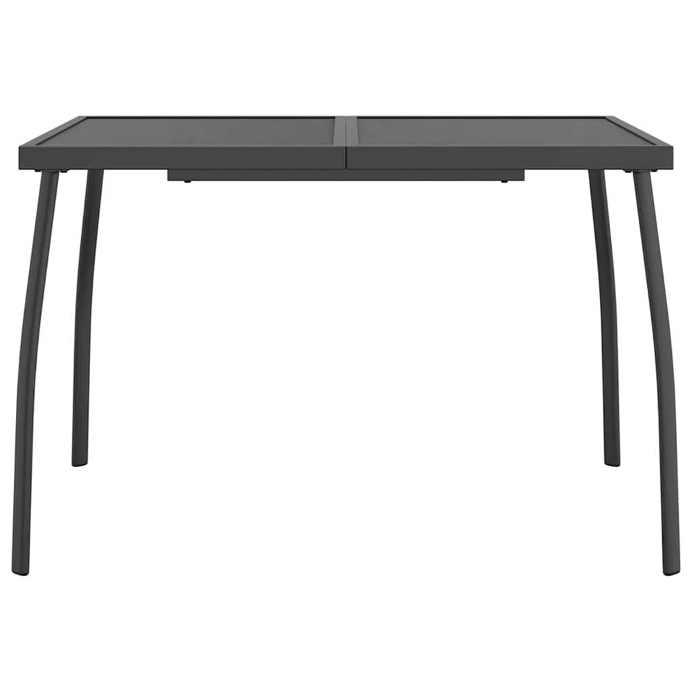 Lauko baldų komplektas Sodo valgomojo baldų komplektas, 5 dalių, antracito, metalas