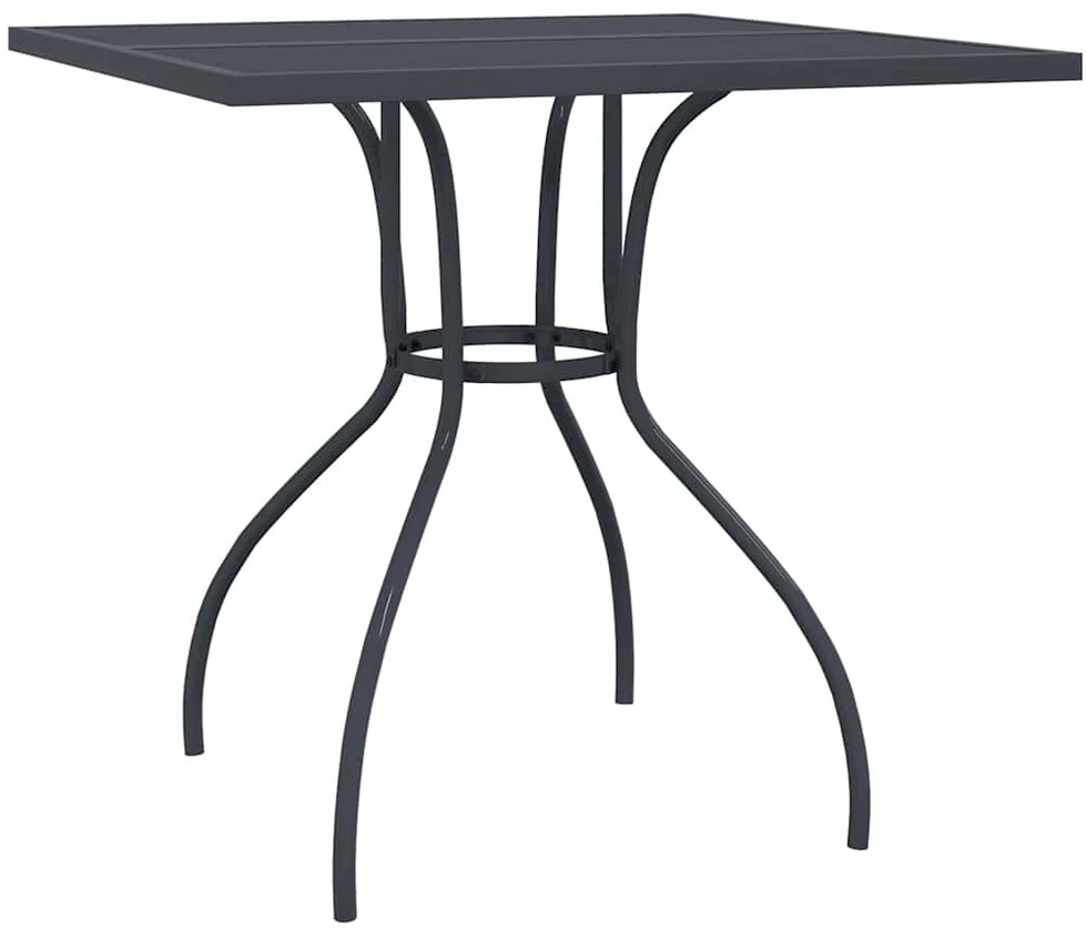 Lauko baldų komplektas Sodo valgomojo baldų komplektas, 5 dalių, antracito, metalas