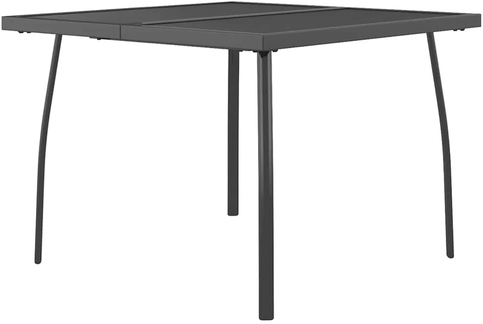 Lauko baldų komplektas Sodo valgomojo baldų komplektas, 5 dalių, antracito, metalas