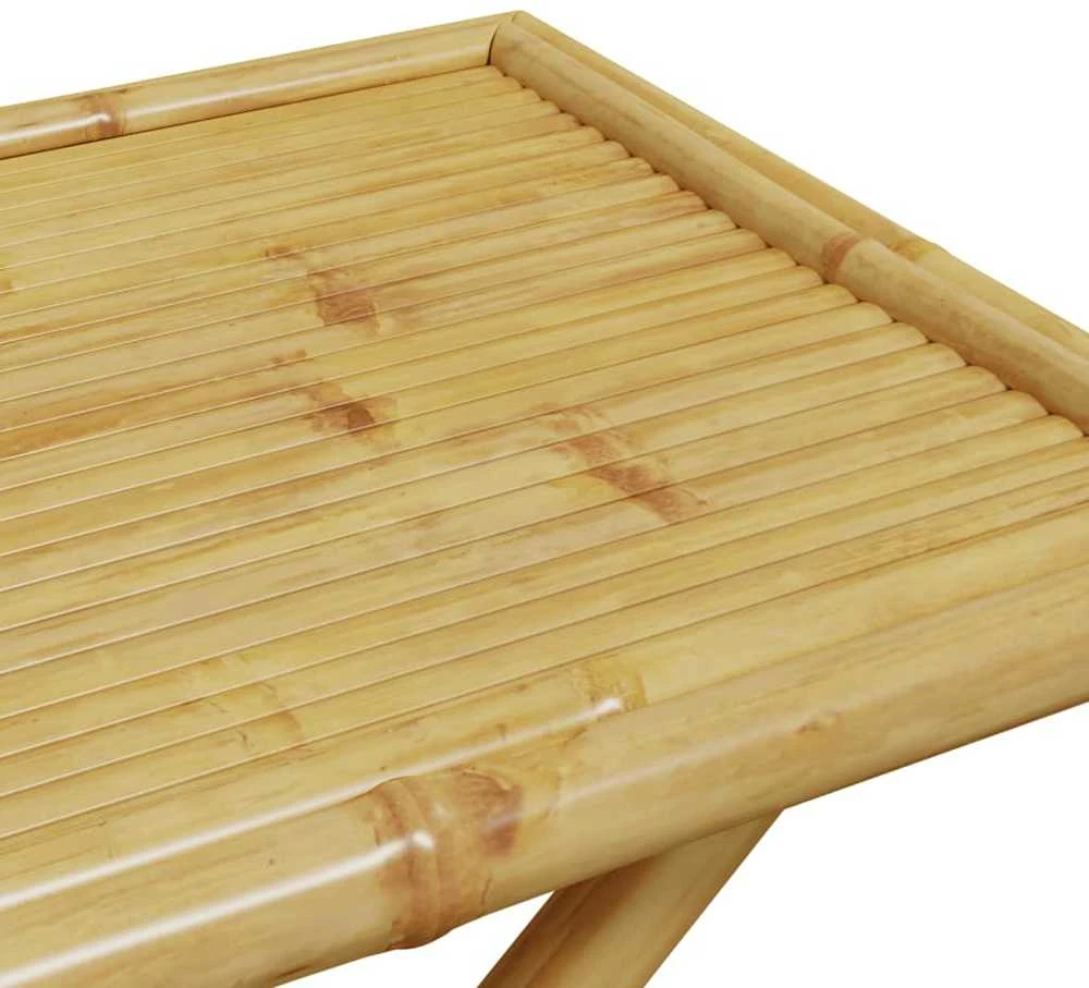 Lauko baldų komplektas Sodo valgomojo baldų komplektas, 5 dalių, bambukas