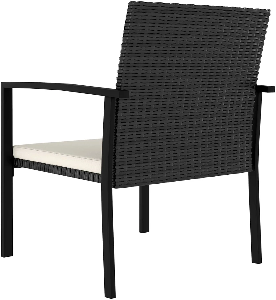 Sodo valgomojo komplektas 5 pcs Juoda poliratanas