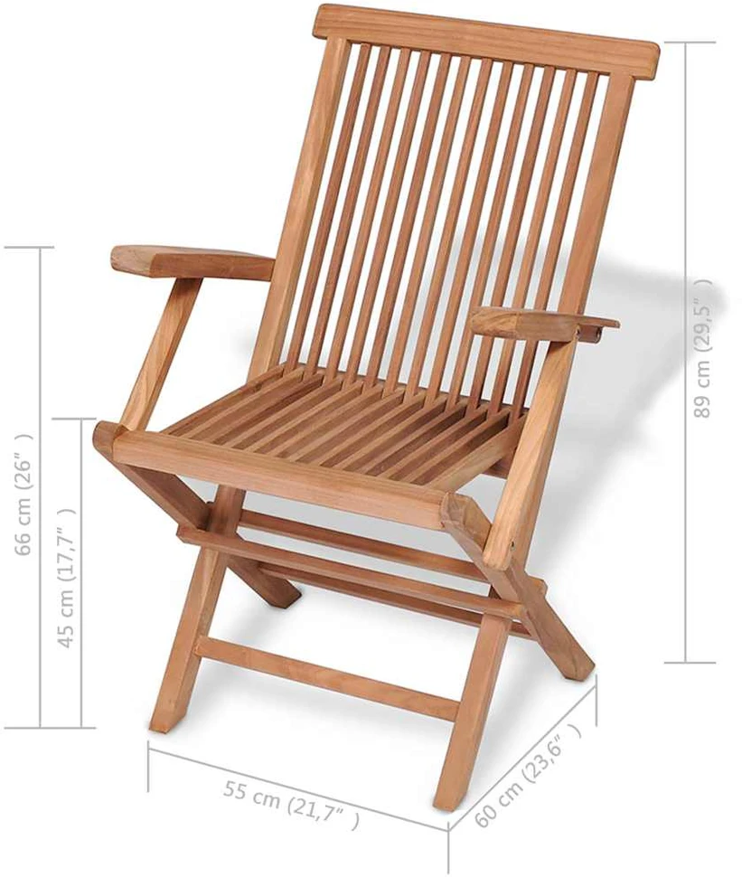 Lauko baldų komplektas Sodo valgomojo baldų komplektas, 5d., tikmedžio medienos mas.
