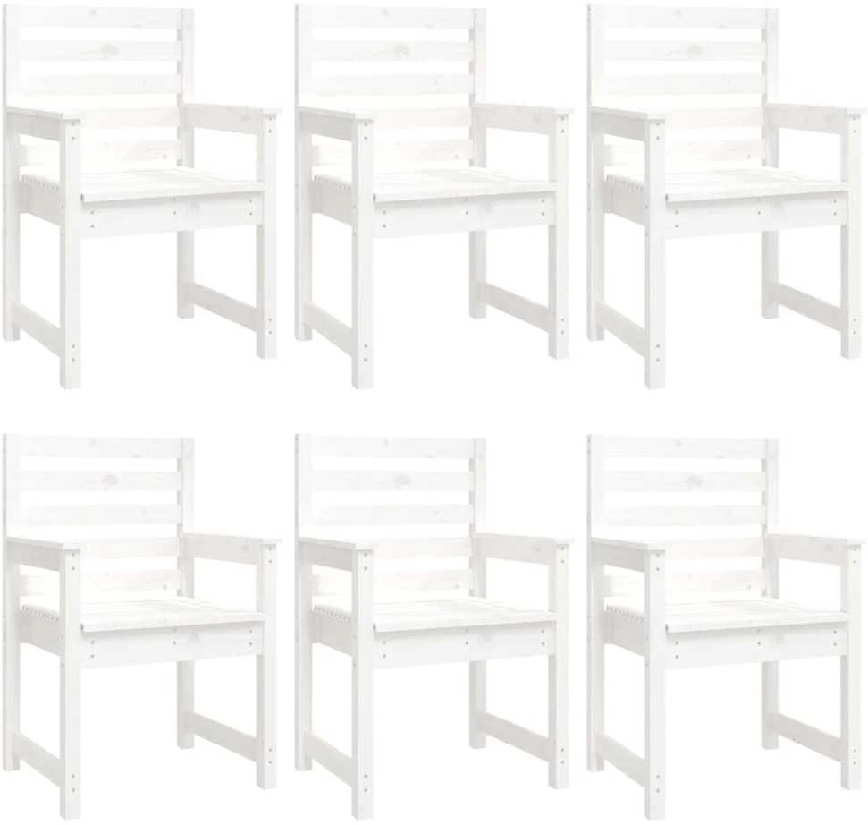 Sofa Sodo valgomojo baldų komplektas, 7 dalių, baltas, pušis
