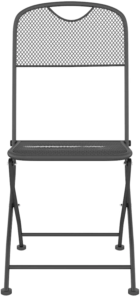 Lauko baldų komplektas Sodo valgomojo baldų komplektas, 7 dalių, antracito, metalas