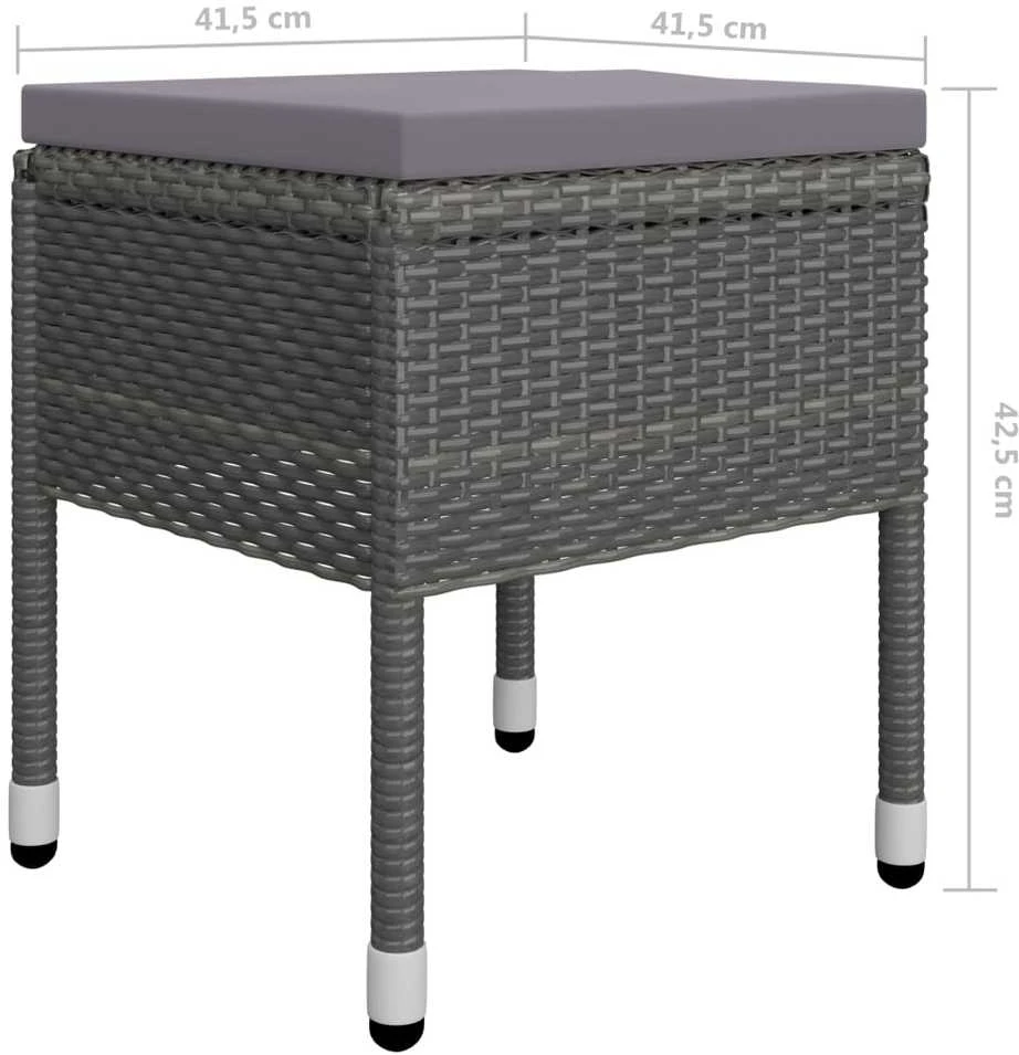 Lauko baldų komplektas Sodo valgomojo baldų komplektas, 7 dalių, pilkos spalvos