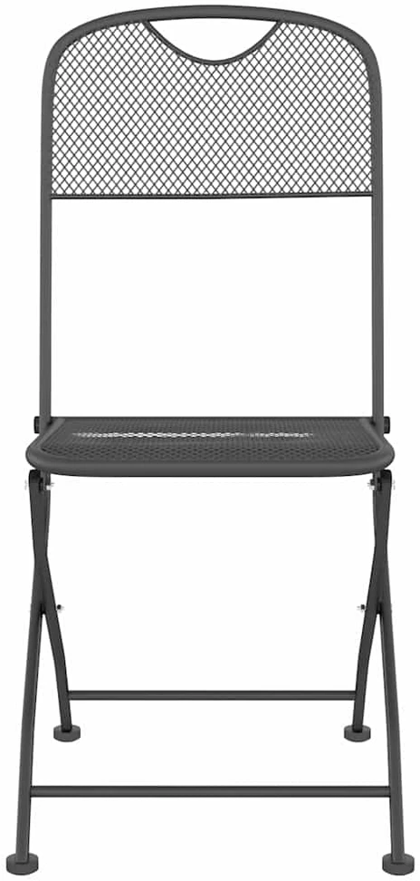 Lauko baldų komplektas Sodo valgomojo baldų komplektas, 9 dalių, antracito, metalas