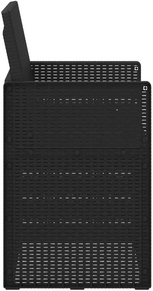 Sodo Valgomojo Kėdės 2 pcs Antracitas 53 x 47 x 88,5 cm PP