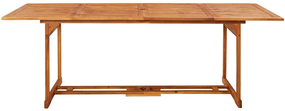 Lauko baldų komplektas Sodo valgomojo komplektas, 11 dalių, 220x90x75 cm, akacija
