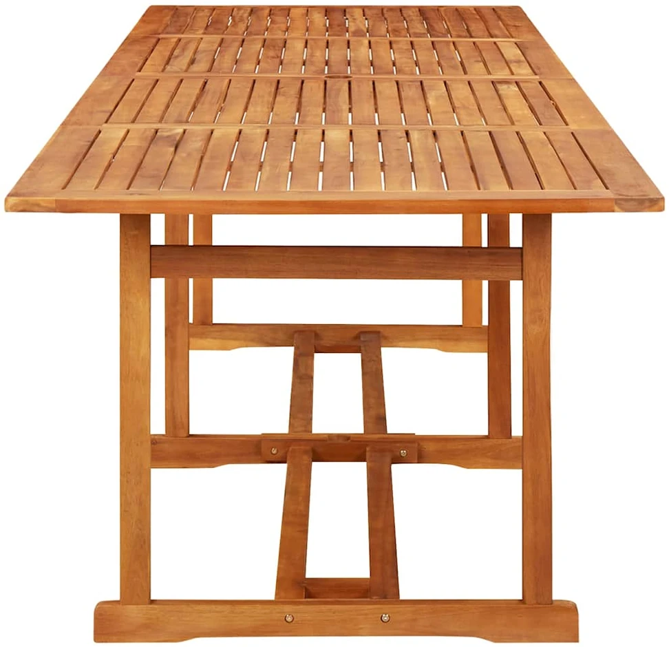 Sodo valgomojo komplektas, 13 dalių, 280x90x75 cm, akacija