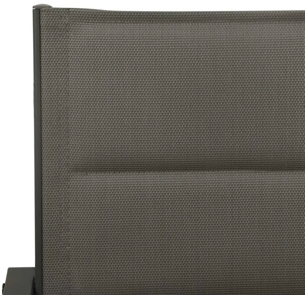 Lauko baldų komplektas Sodo valgomojo komplektas, 3 dalių, juodas, plienas/tekstilenas