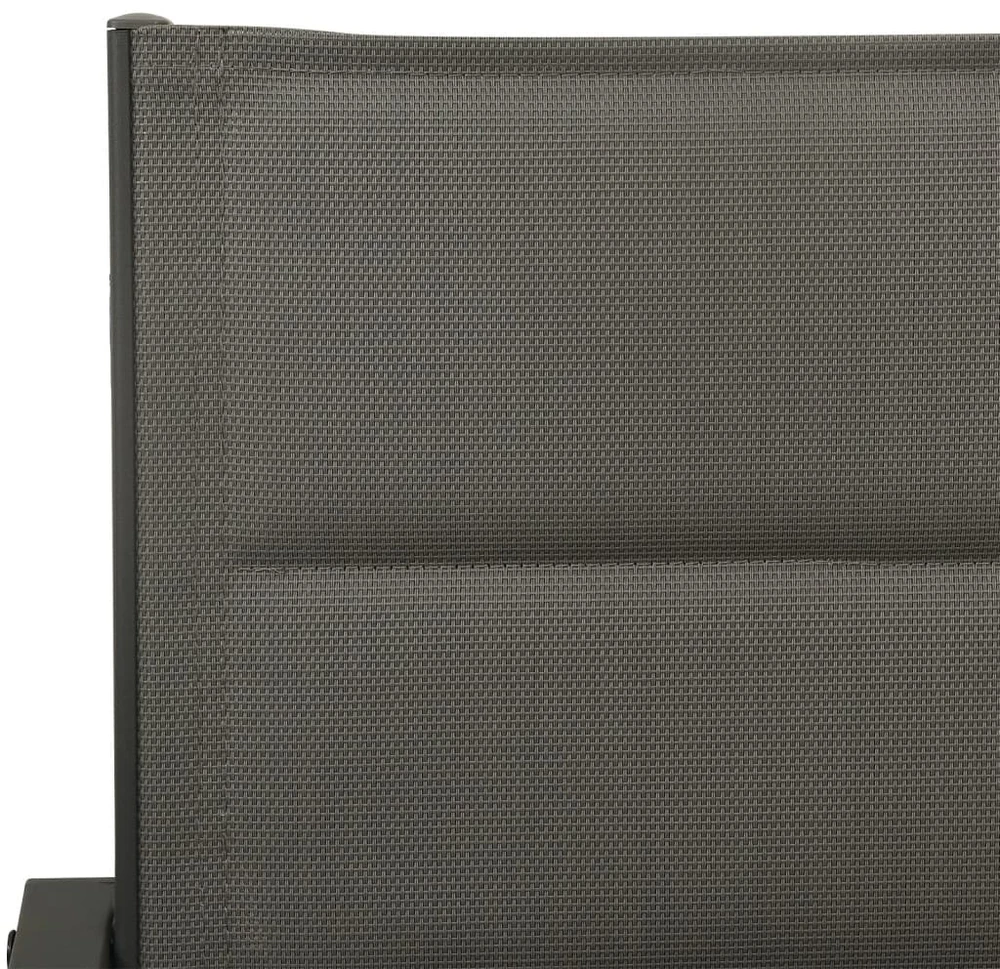 Lauko baldų komplektas Sodo valgomojo komplektas, 3 dalių, juodas, plienas/tekstilenas