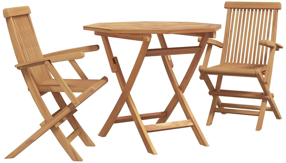 Sodo valgomojo komplektas 3 vnt. Ruda Kietos akacijos mediena