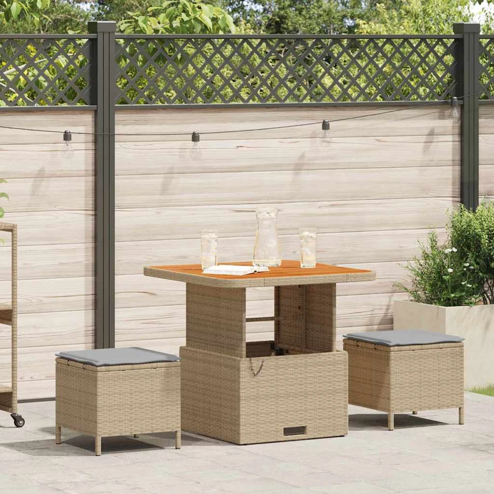 Sodo valgomojo komplektas 3 vnt. Smėlio poliratanas