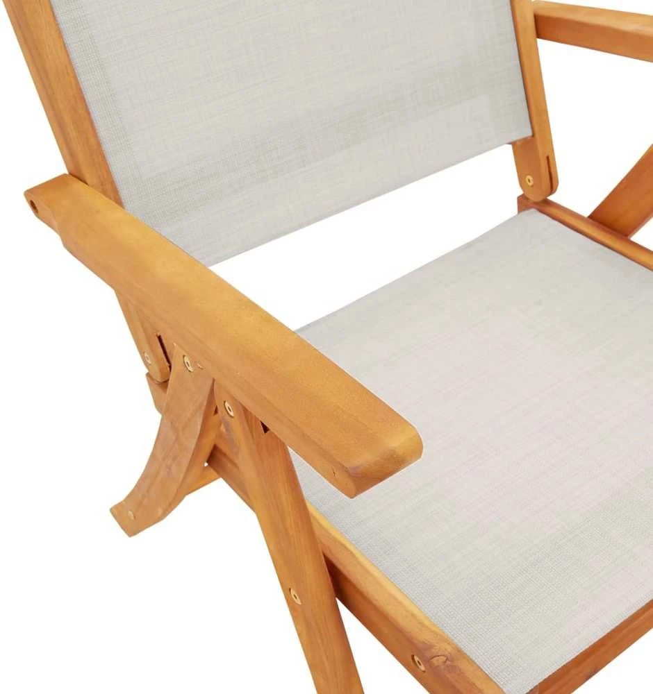 Lauko baldų komplektas Sodo valgomojo komplektas, 5 dalių, akacija ir tekstilenas