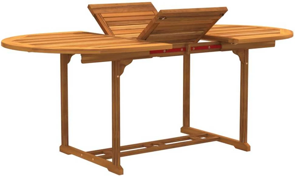 Lauko baldų komplektas Sodo valgomojo komplektas, 5 dalių, akacija ir tekstilenas
