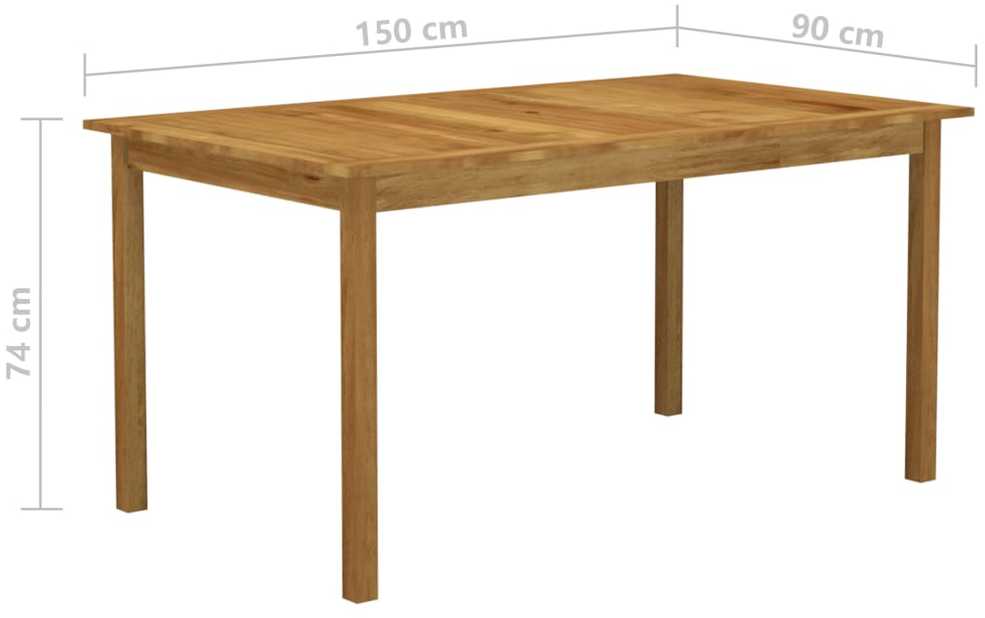 Lauko baldų komplektas Sodo valgomojo komplektas, 5 dalių, juodas (147876+313125)