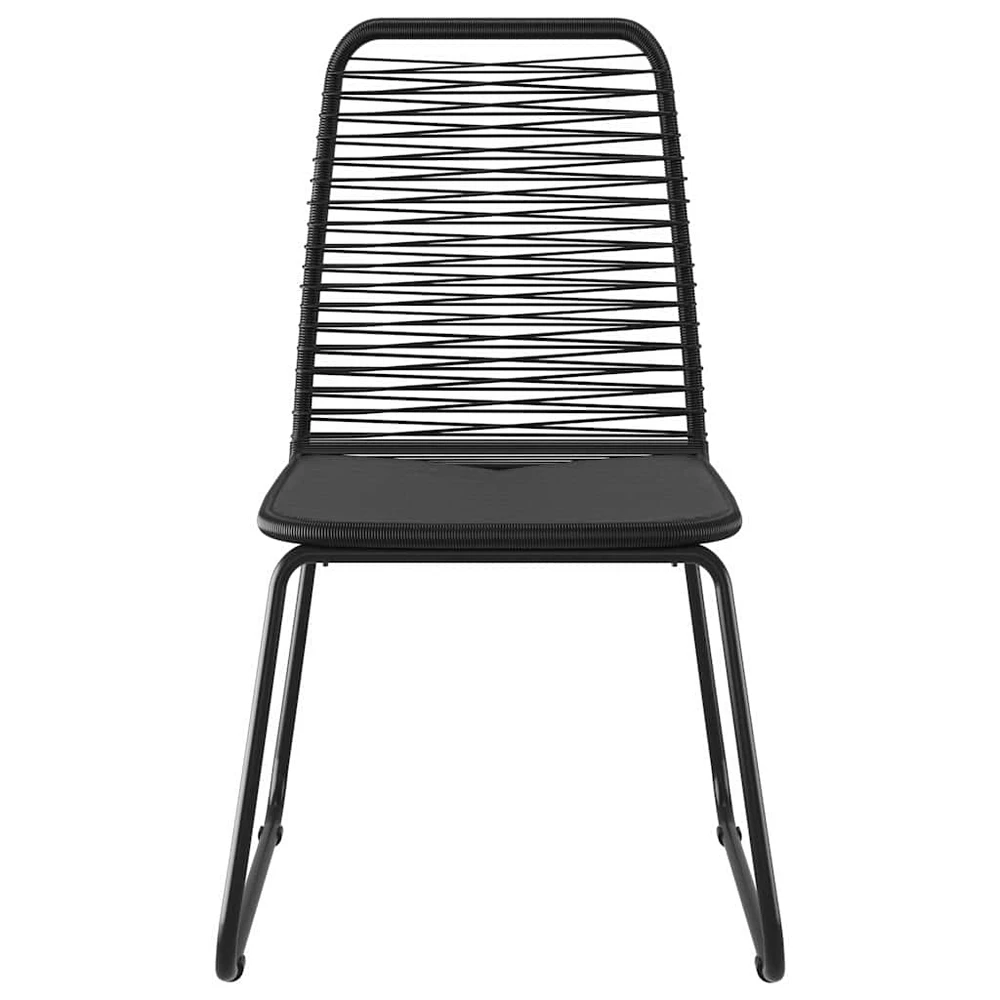 Lauko baldų komplektas Sodo valgomojo komplektas, 5 dalių, juodas/rudas, PVC ratanas