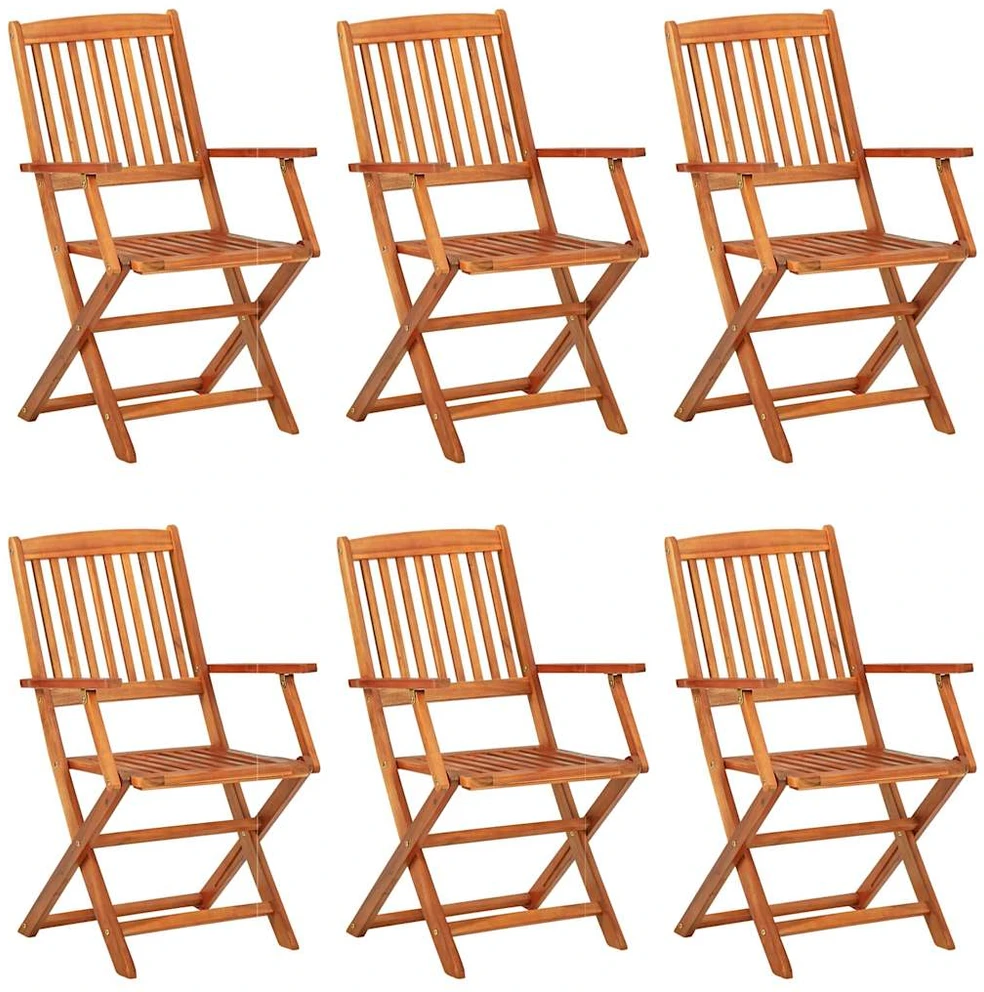 Lauko baldų komplektas Sodo valgomojo komplektas, 7 dalių, 180x90x75 cm, akacija