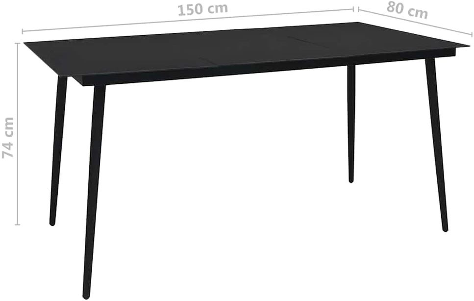 Lauko baldų komplektas Sodo valgomojo komplektas, 7 dalių (312171+312172+312158)