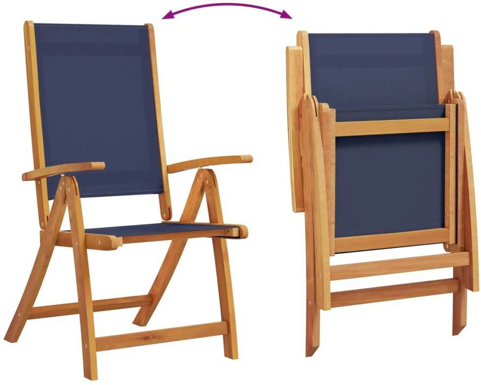 Lauko baldų komplektas Sodo valgomojo komplektas, 7 dalių, akacija ir tekstilenas