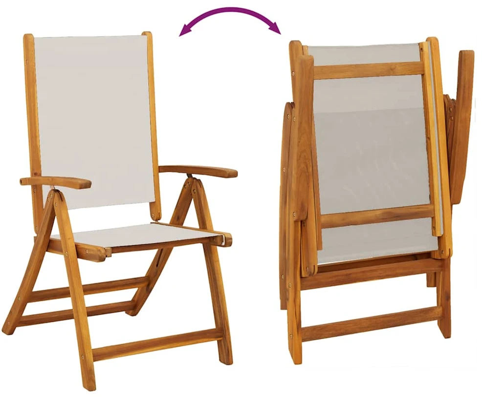 Sodo valgomojo komplektas, 7 dalių, akacija ir tekstilenas