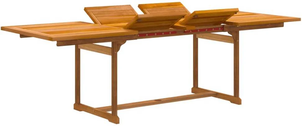 Lauko baldų komplektas Sodo valgomojo komplektas, 7 dalių, akacija ir tekstilenas