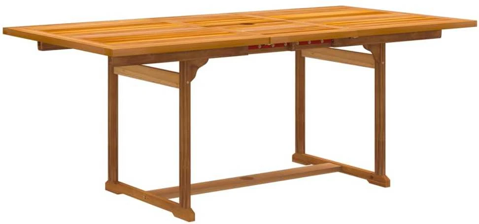 Lauko baldų komplektas Sodo valgomojo komplektas, 7 dalių, akacija ir tekstilenas